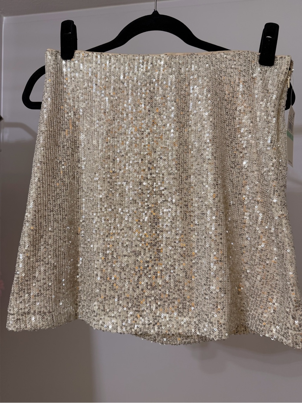 1. State Cream Sequin Circle Skirt